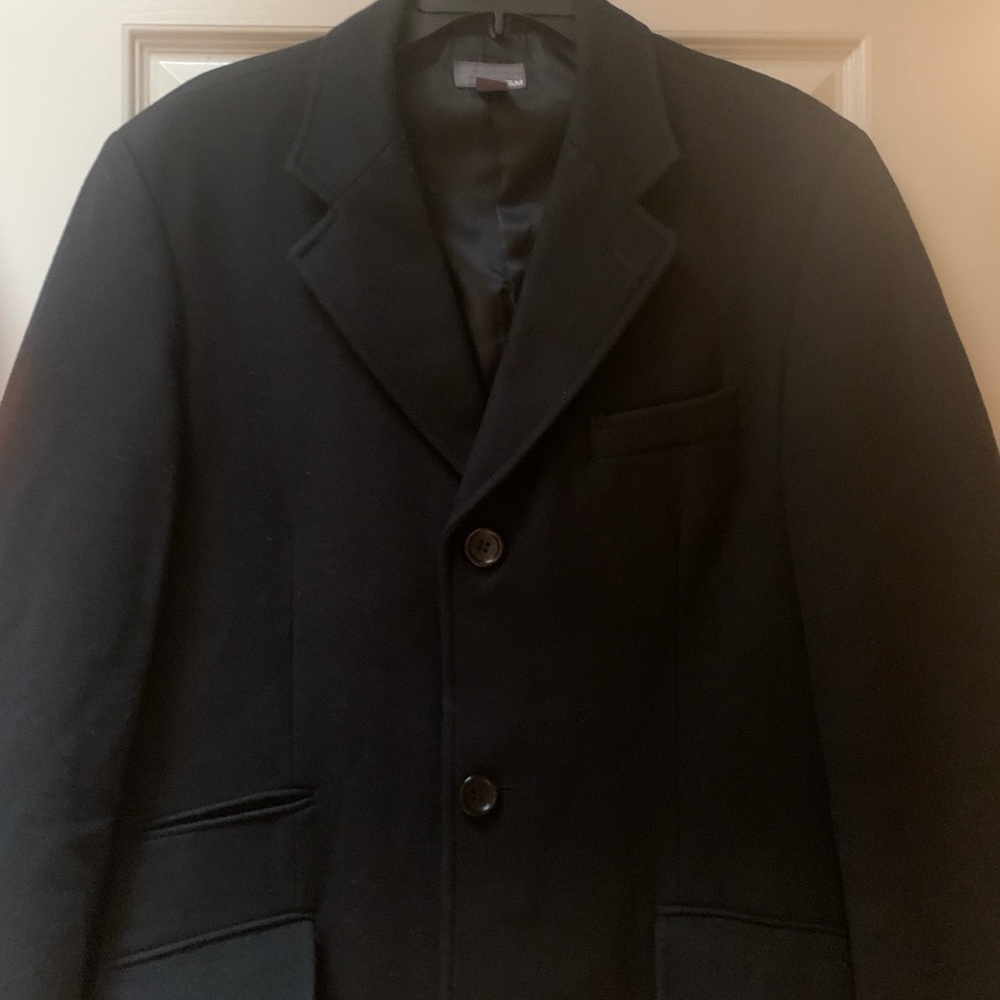 H&M Classic Black Wool Trench Coat